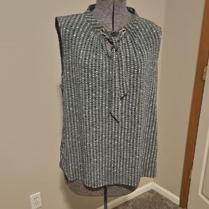 Liz Claiborne Dotted Neck Tie Blouse